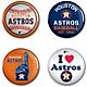 WinCraft Houston Astros Buttons 4-Pack                                                                                           - view number 1 image