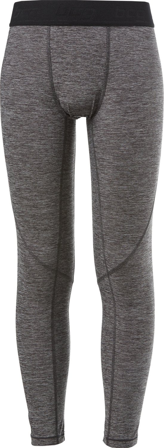 BCG Boys' Athletic Melange Compression Training Tights BrickSeek