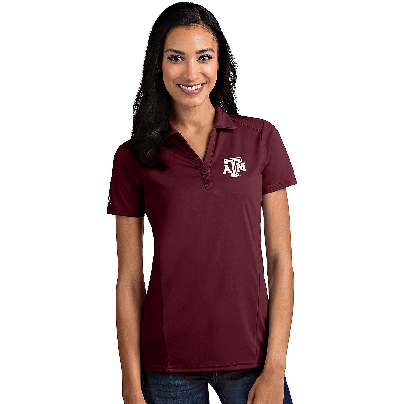 Antigua Women's Texas A&M University Tribute Polo                                                                                - view number 1