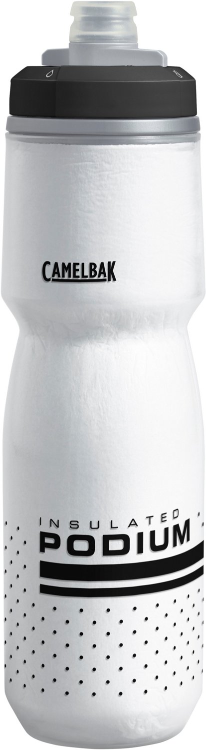 CamelBak Podium Chill Insulated Bike Water Bottle 24 oz, White/Black