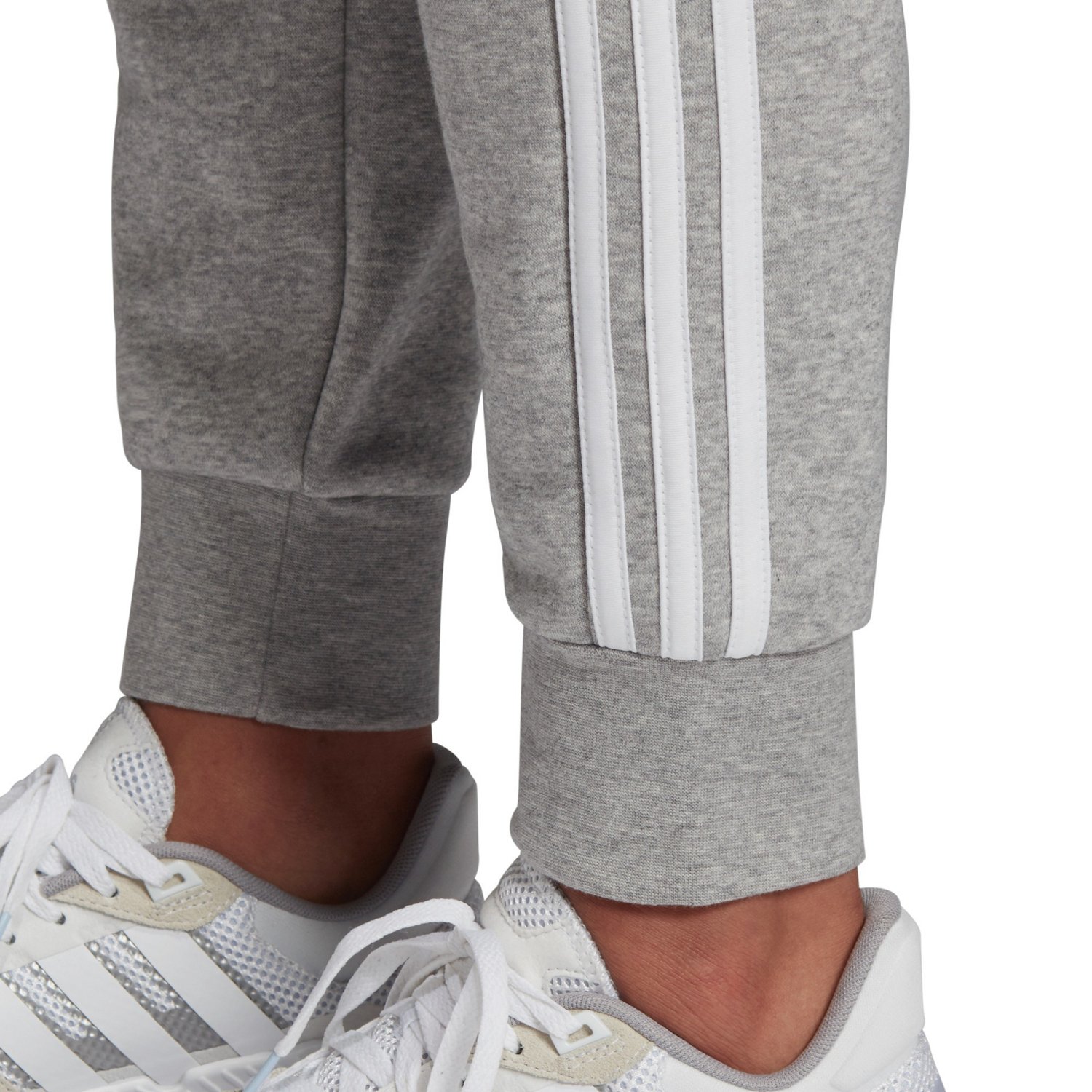 women's adidas fleece striped jogger pants