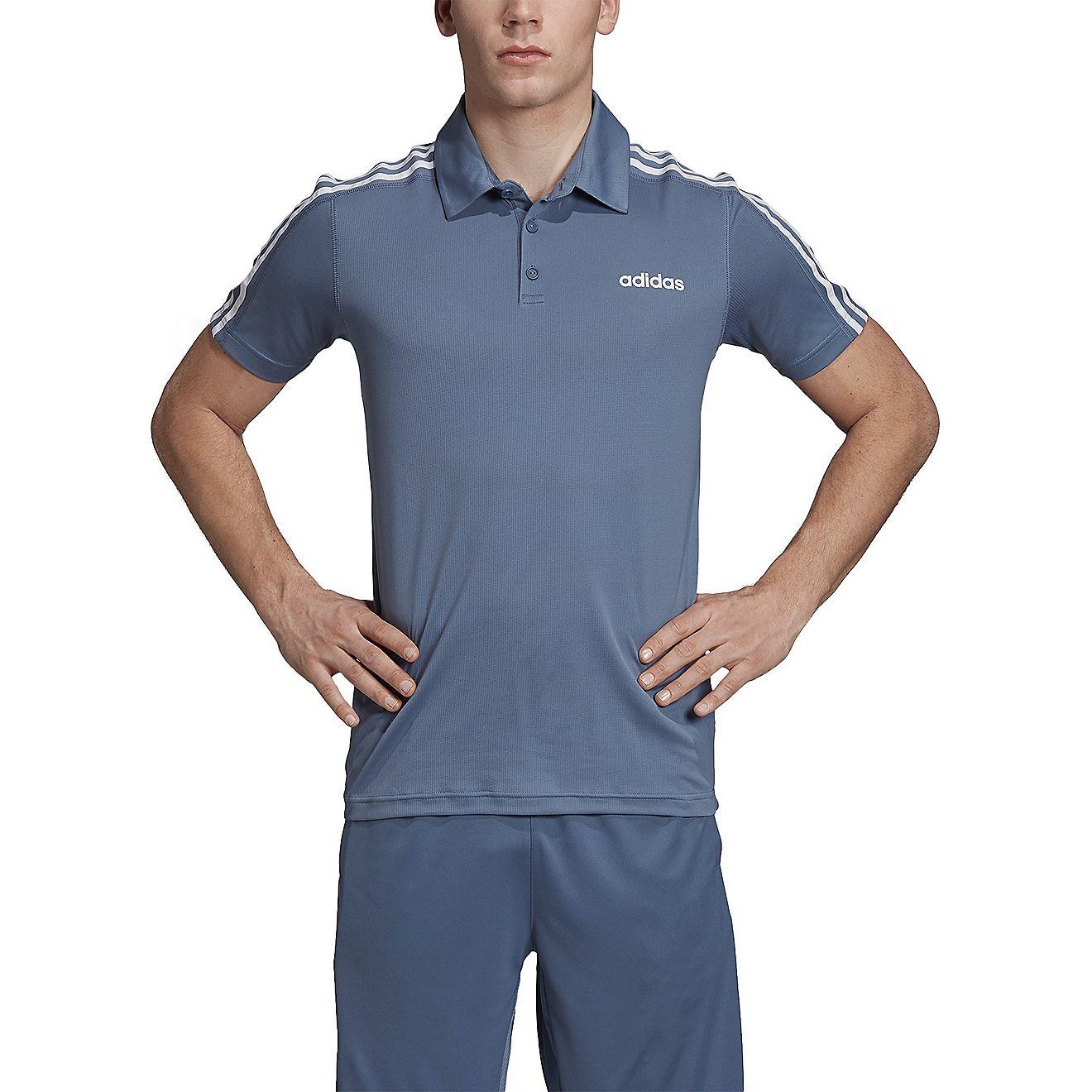 adidas Men's D2M 3S Polo Shirt                                                                                                   - view number 1