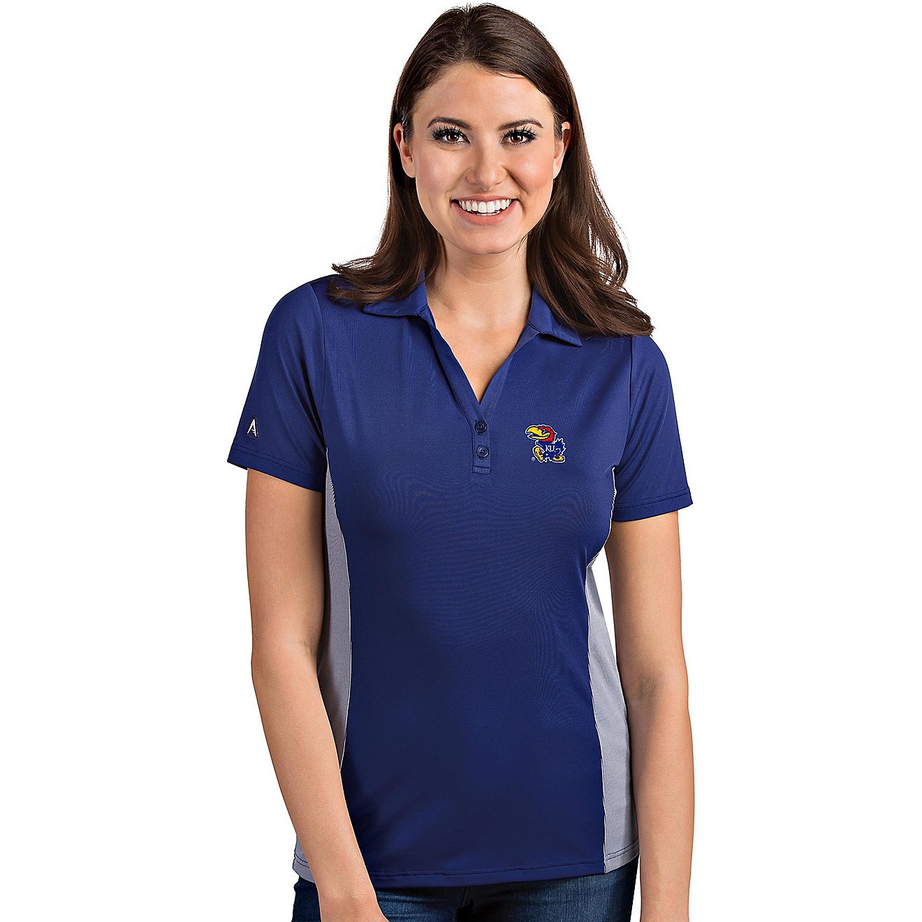 Antigua Women's University of Kansas Venture Polo Shirt                                                                          - view number 1