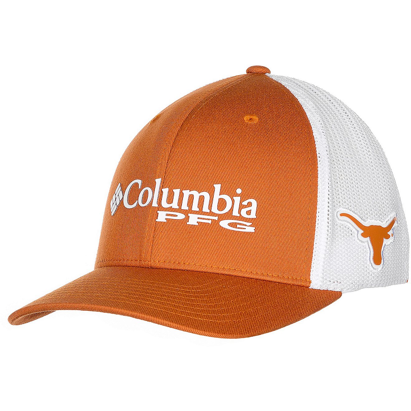 Columbia Sportswear Men's University of Texas PFG Mesh Ball Cap                                                                  - view number 1