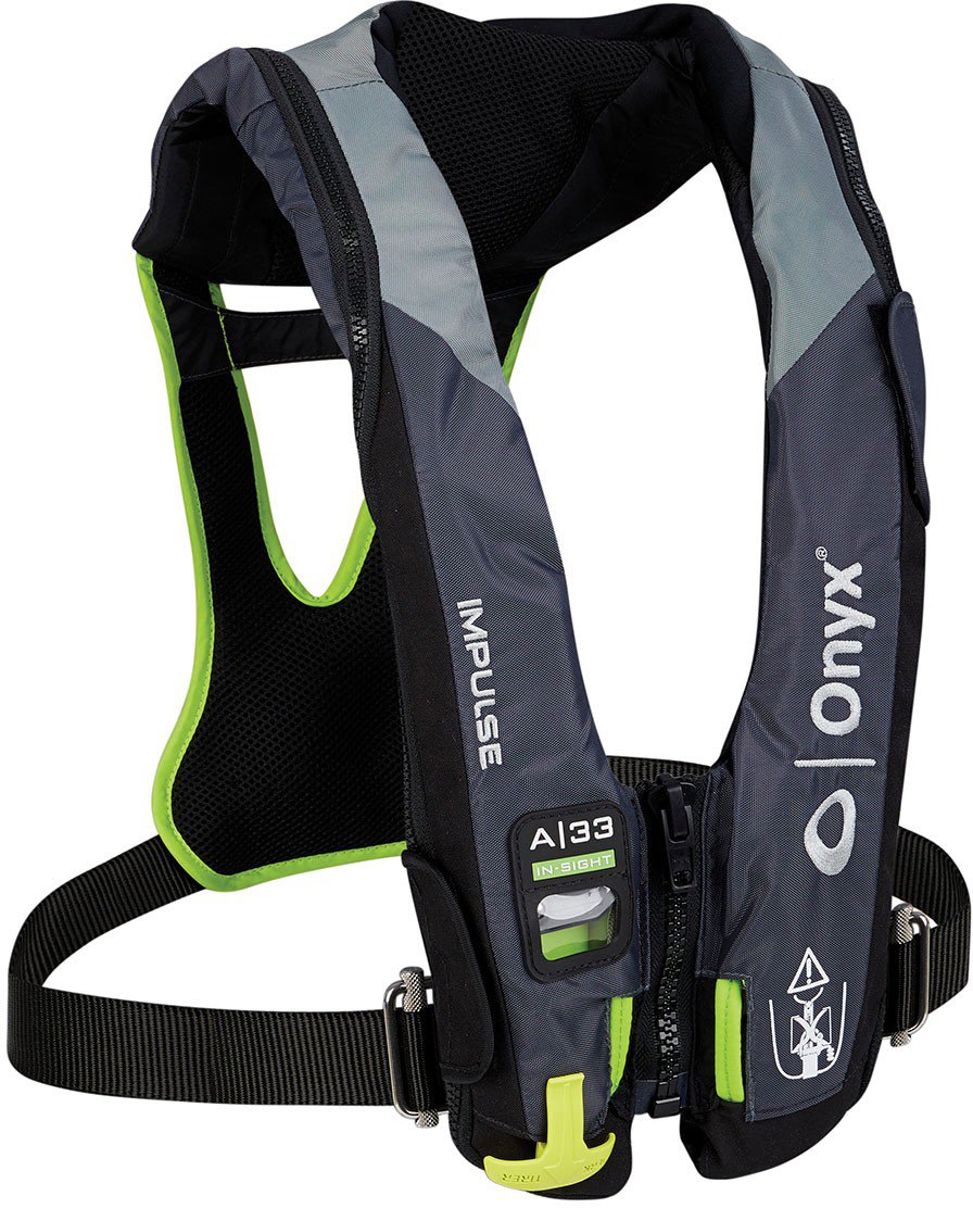 Onyx Outdoor Adults' Impulse A33 InSight with Harness Automatic Inflatable Life Jacket Academy