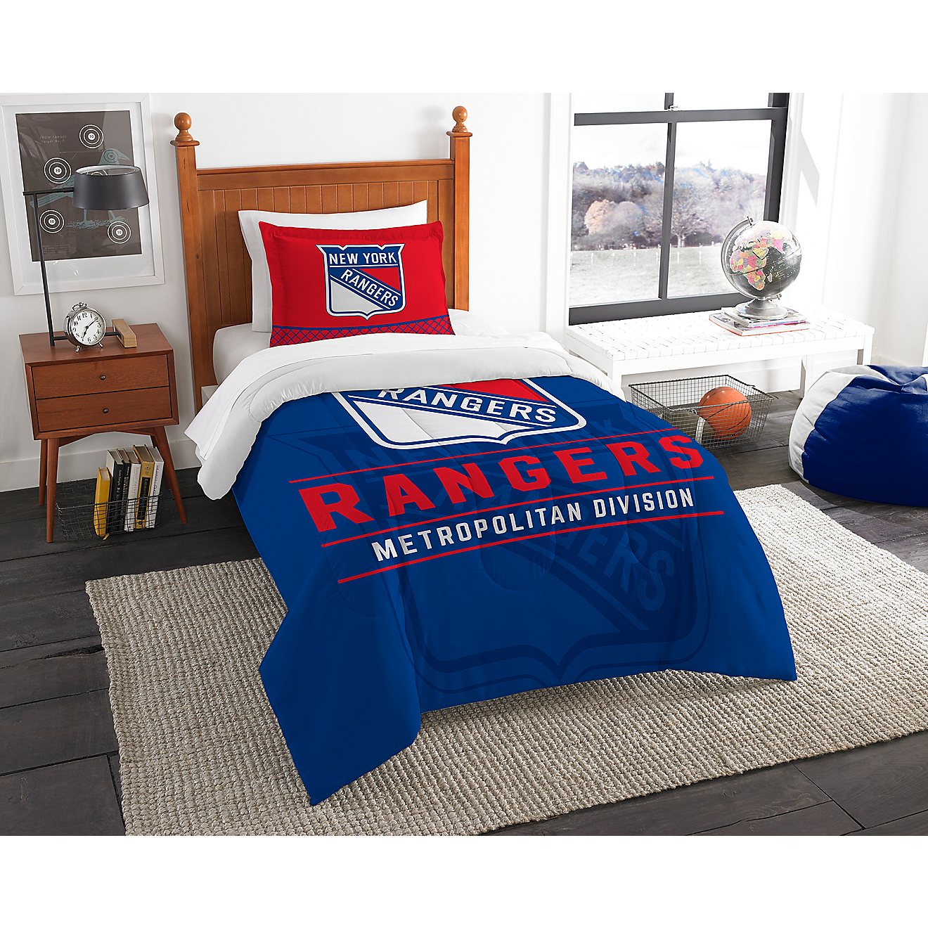 The Northwest Company New York Rangers 2-Piece Draft Twin Bedding Set                                                            - view number 1
