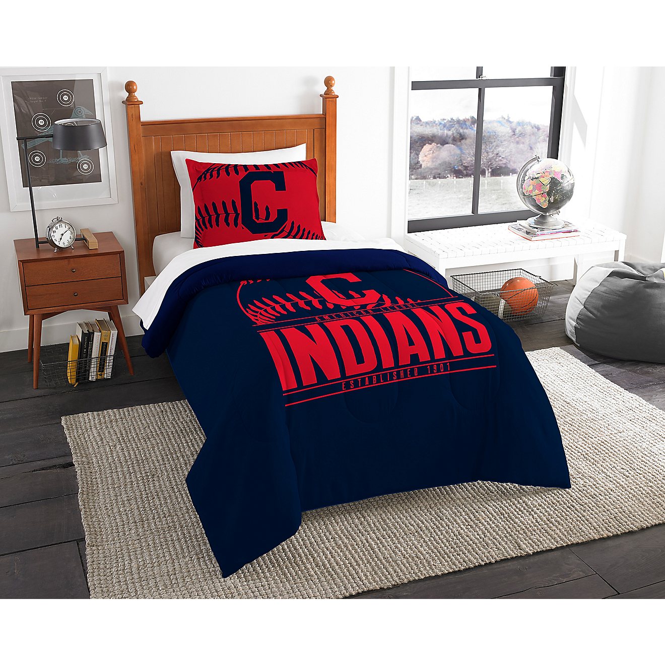 The Northwest Company Cleveland Indians 2-Piece Grandslam Twin Bedding Set                                                       - view number 1