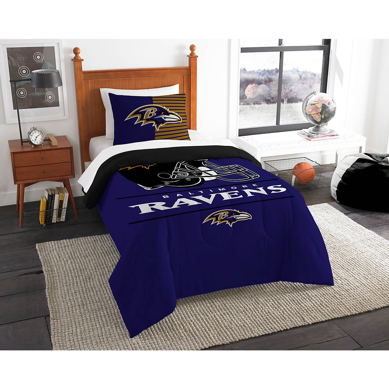 The Northwest Company Baltimore Ravens 2-Piece Draft Twin Bedding Set                                                            - view number 1