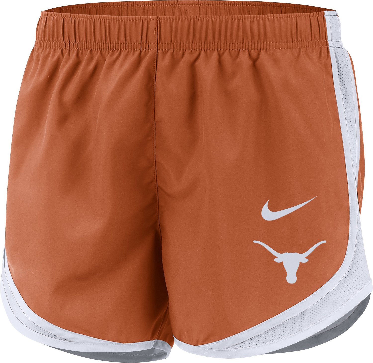 nike women's dry tempo shorts orange and black