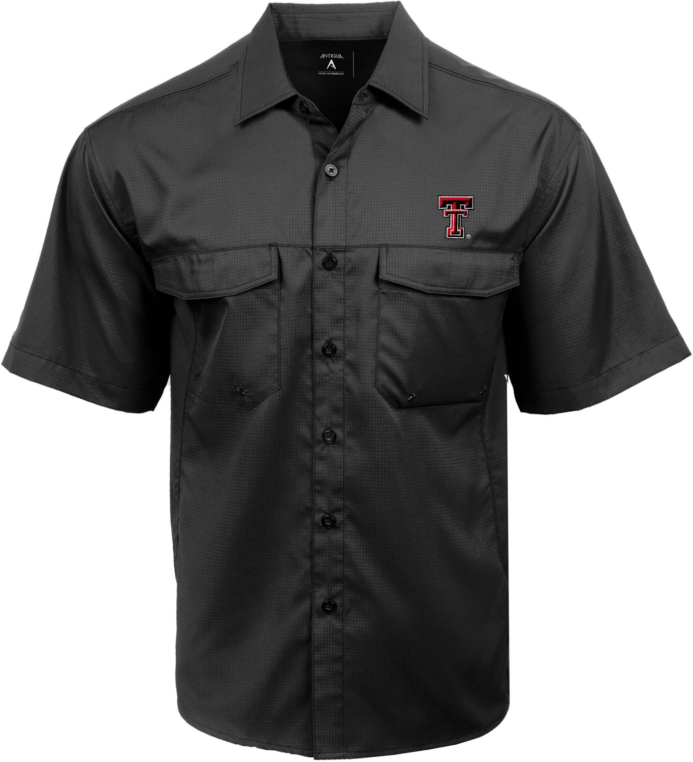 Antigua Men's Texas Tech University Game Day Woven Fishing Shirt | Academy