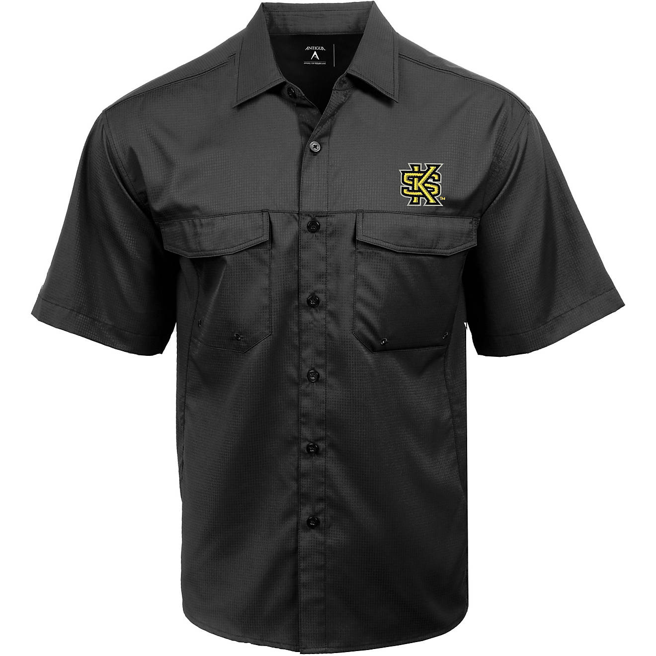 Antigua Men's Kennesaw State University Game Day Woven Fishing Shirt                                                             - view number 1