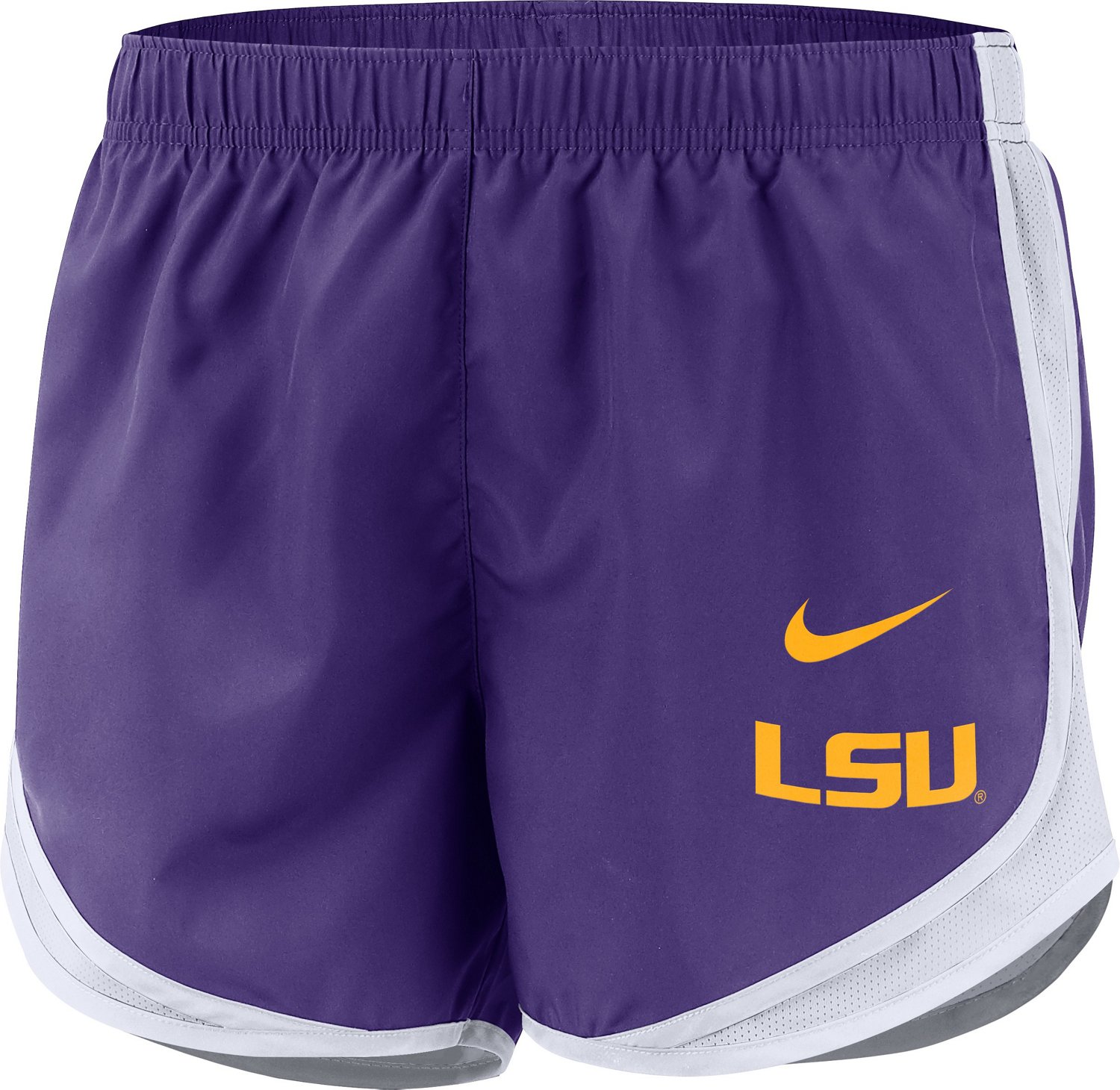 purple and white nike shorts