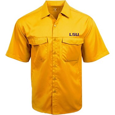 Antigua Men's Louisiana State University Game Day Woven Fishing Shirt
