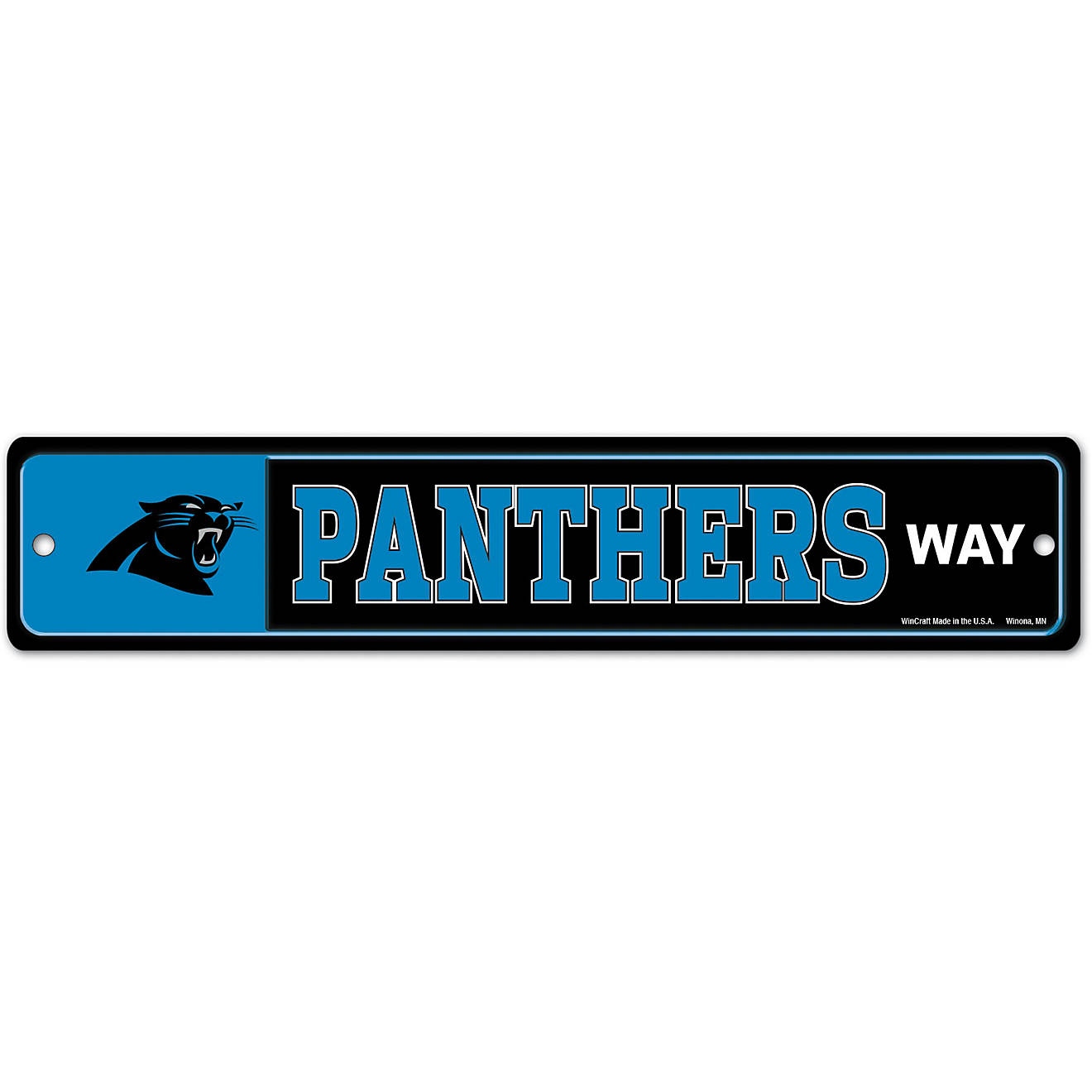 WinCraft Carolina Panthers 4 in x 19 in Street/Zone Sign                                                                         - view number 1