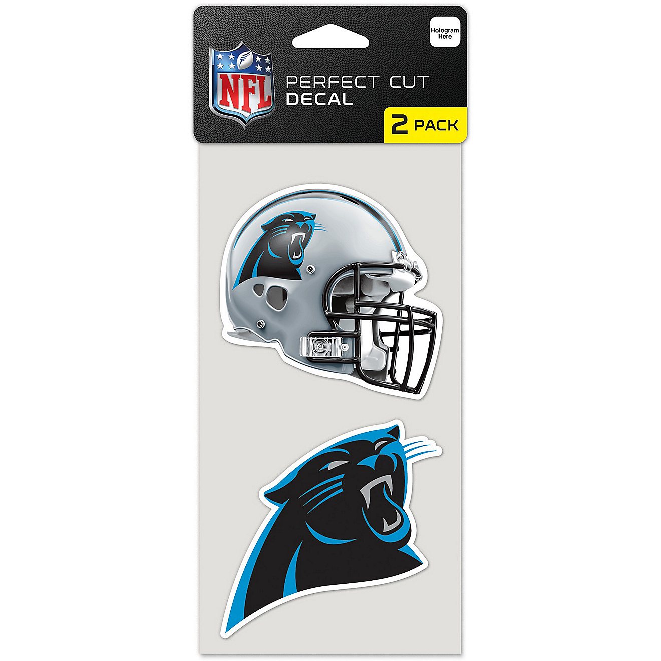 WinCraft Carolina Panthers Perfect Cut Decal 4 in x 4 in 2-Piece Set                                                             - view number 1