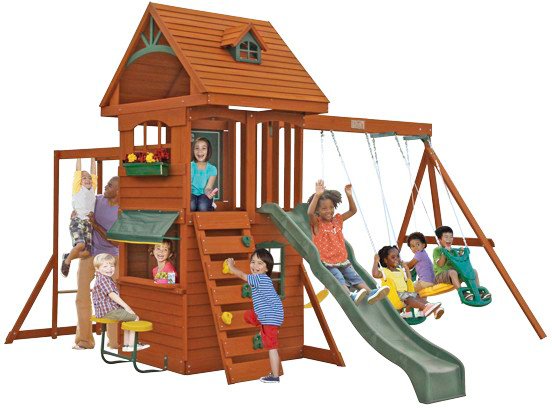 academy wooden swing sets