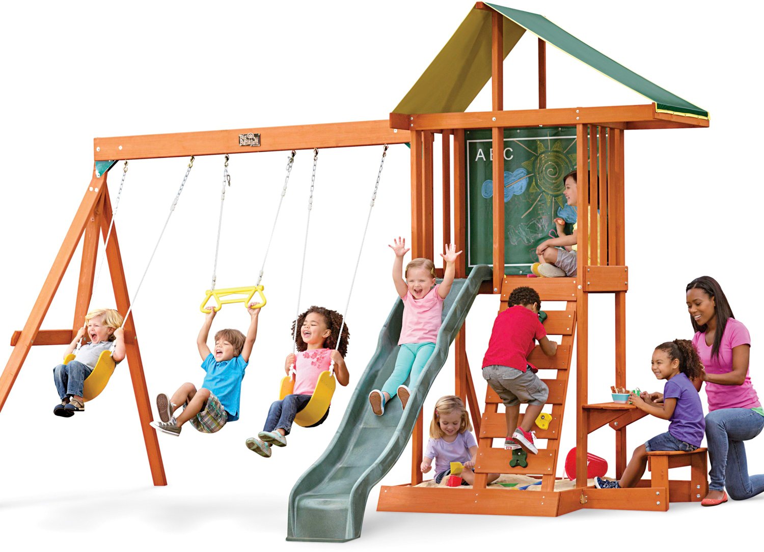 kidkraft castlewood wooden play set