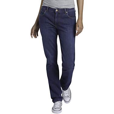 Dickies Women's Perfect Shape Straight Leg Stretch Denim Jeans                                                                  