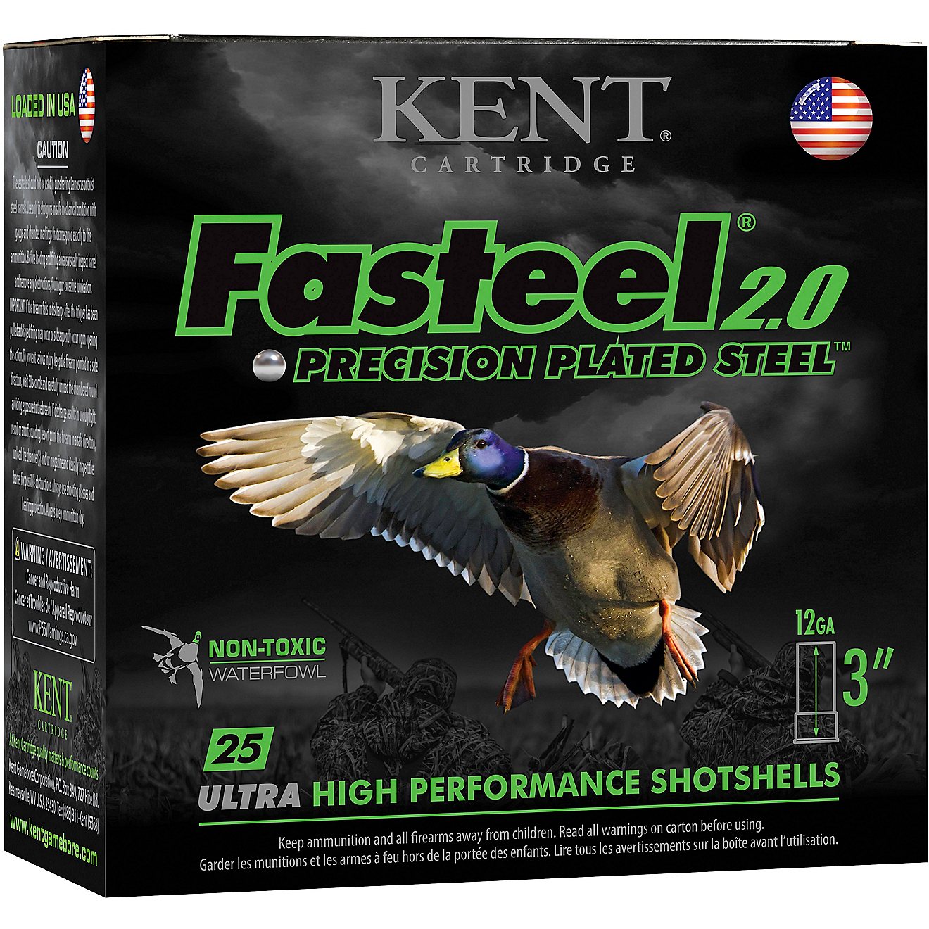 KENT Fasteel 2.0 Precision Plated Steel Waterfowl 12 Gauge Shotshells - 25 Rounds                                                - view number 1