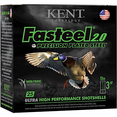 KENT Fasteel 2.0 Precision Plated Steel Waterfowl 12 Gauge Shotshells