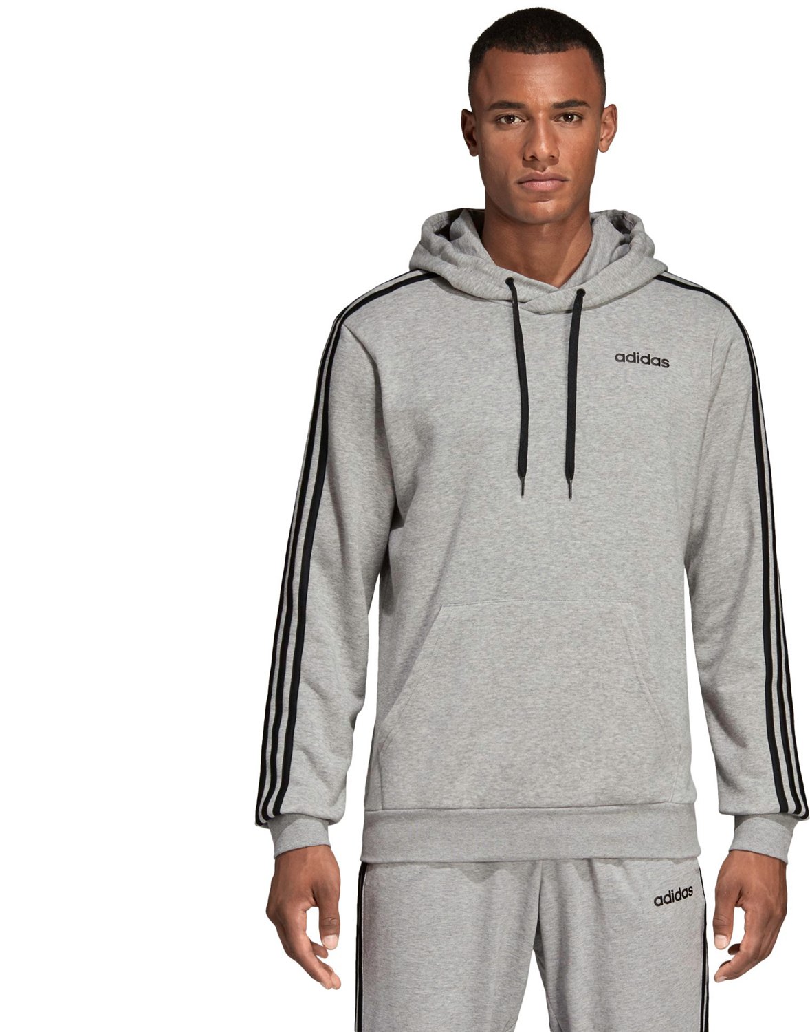 adidas Men's Essential 3-Stripes Pullover Fleece Hoodie | Academy