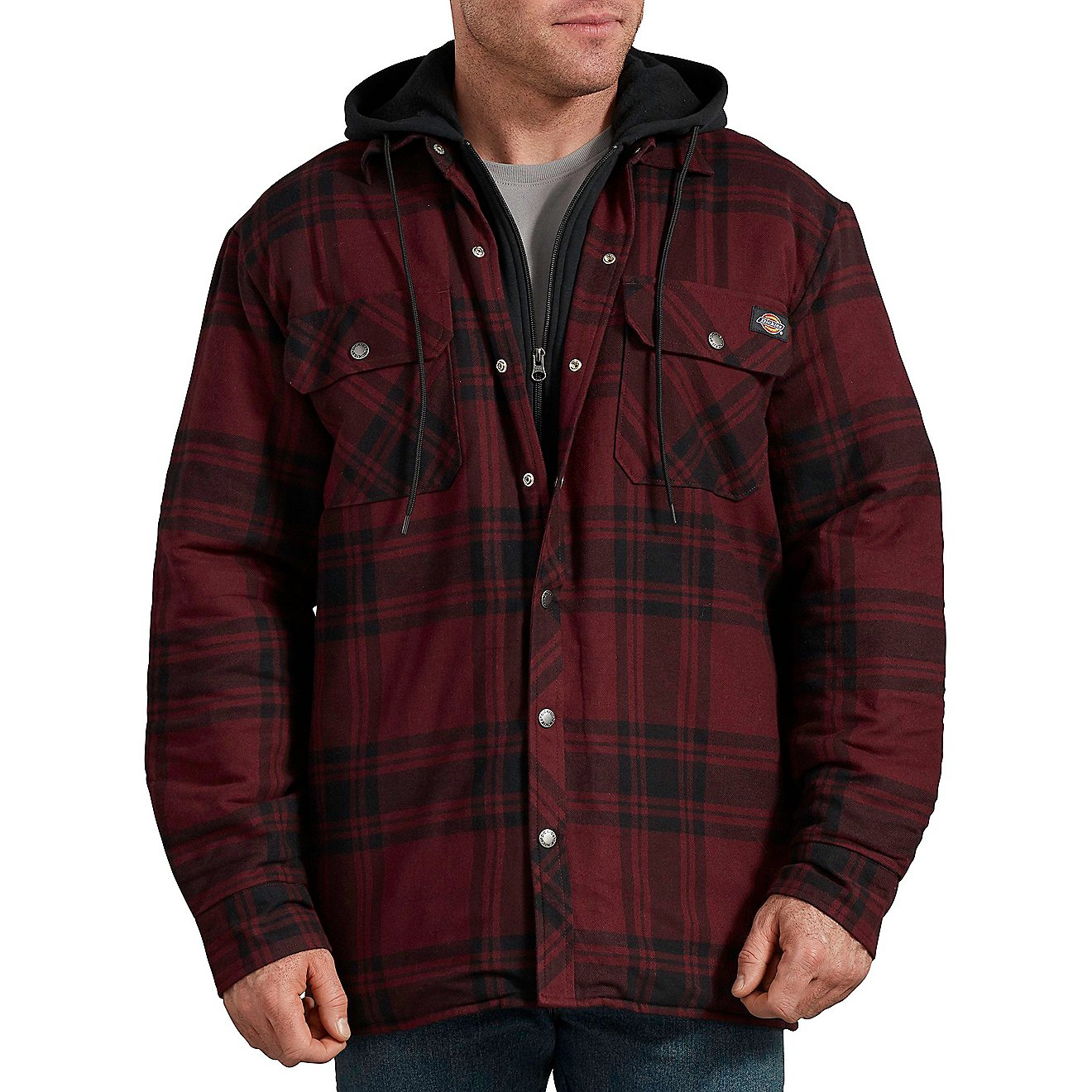 Dickies Men's Hooded Quilted Shirt Jacket                                                                                        - view number 1
