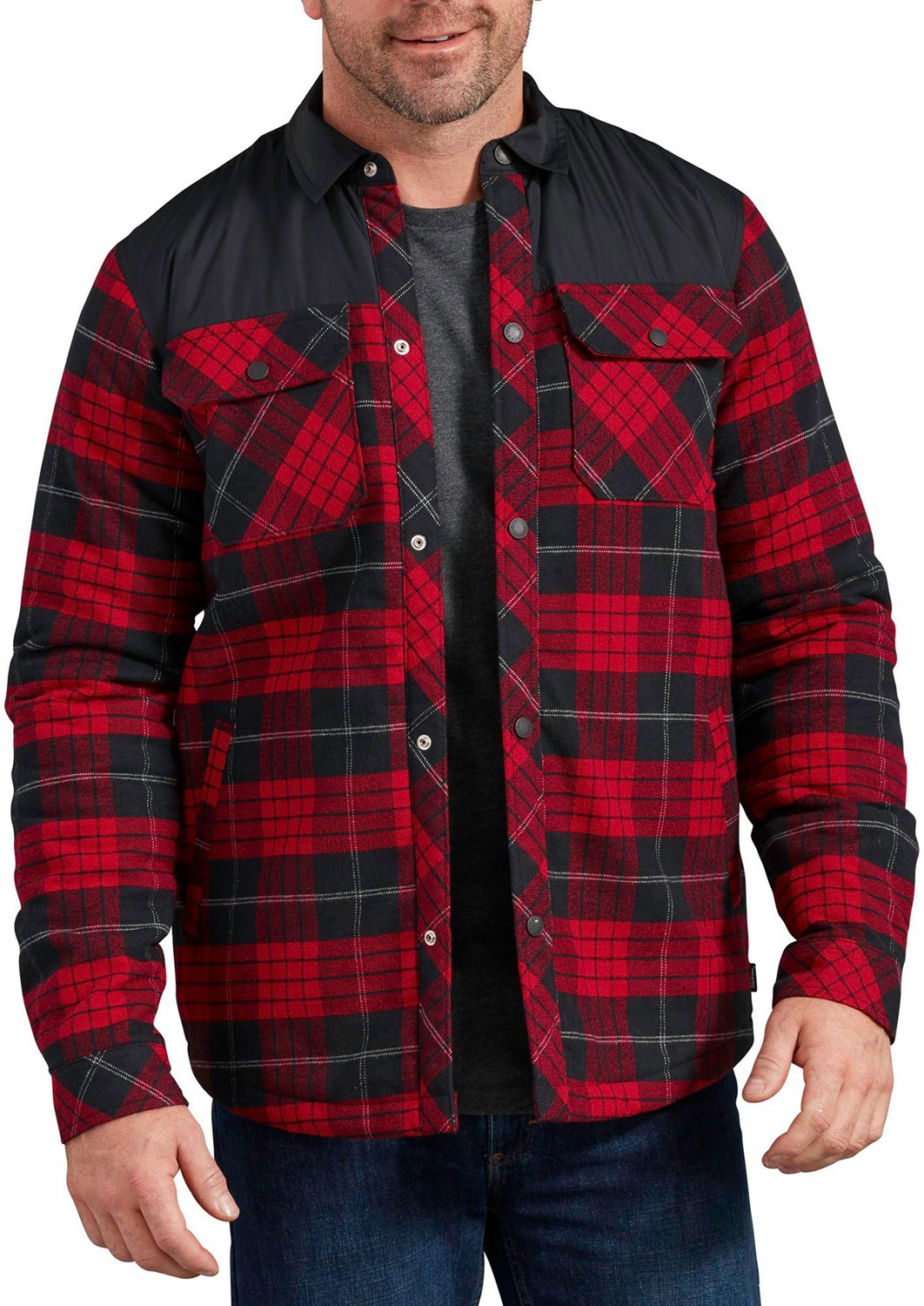 Dickies Men's Quilted Flannel Shirt Jacket | Academy
