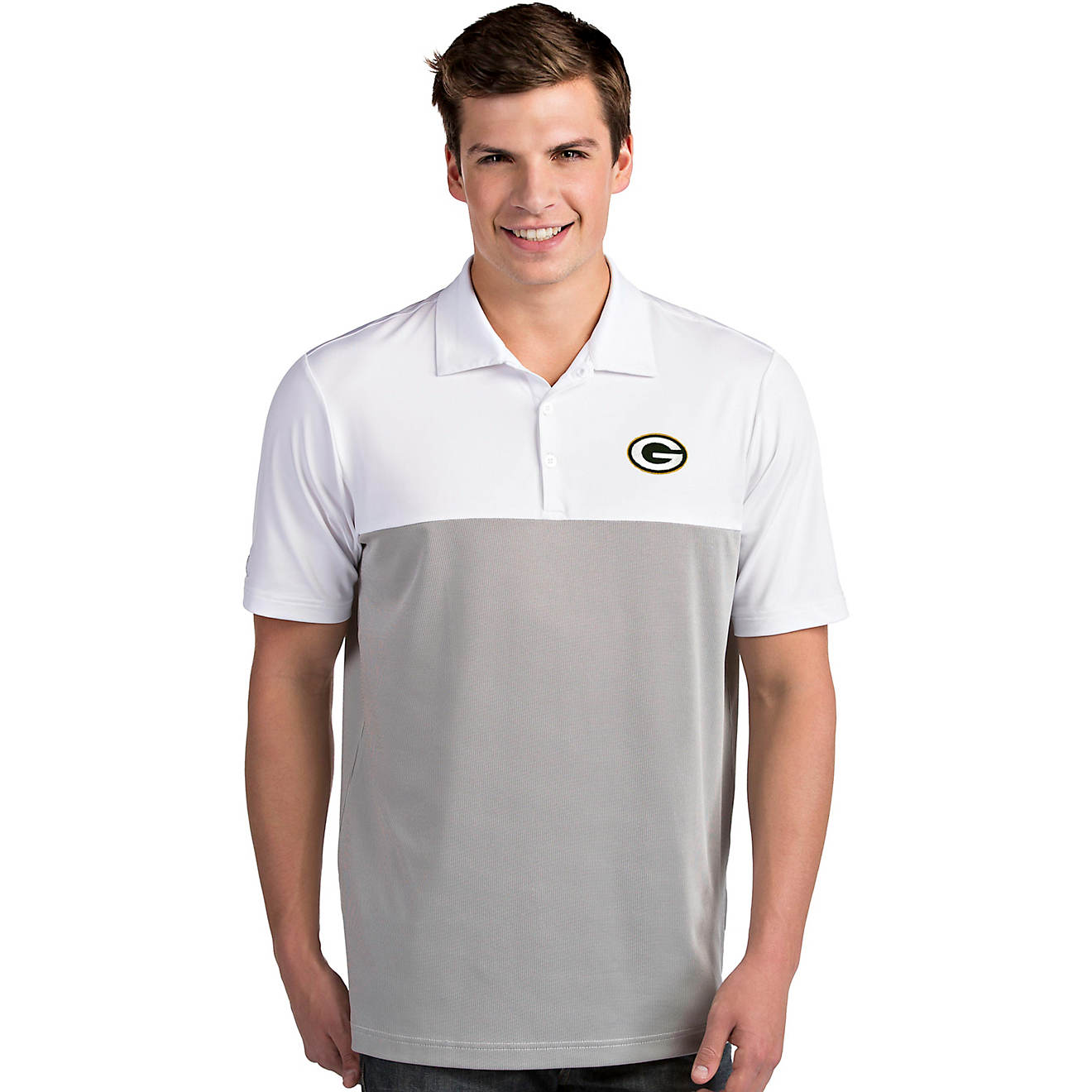 Antigua Men's Green Bay Packers Venture Polo Shirt                                                                               - view number 1