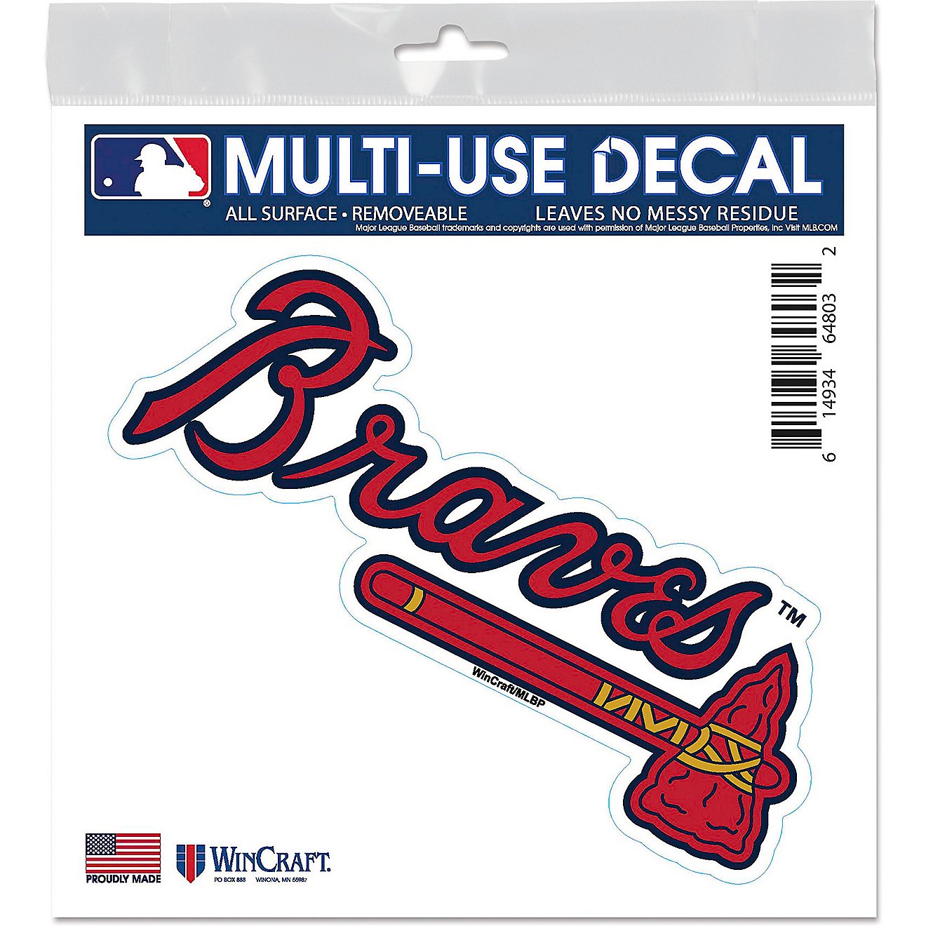 WinCraft Atlanta Braves 6 in x 6 in Multiuse Decal                                                                               - view number 1