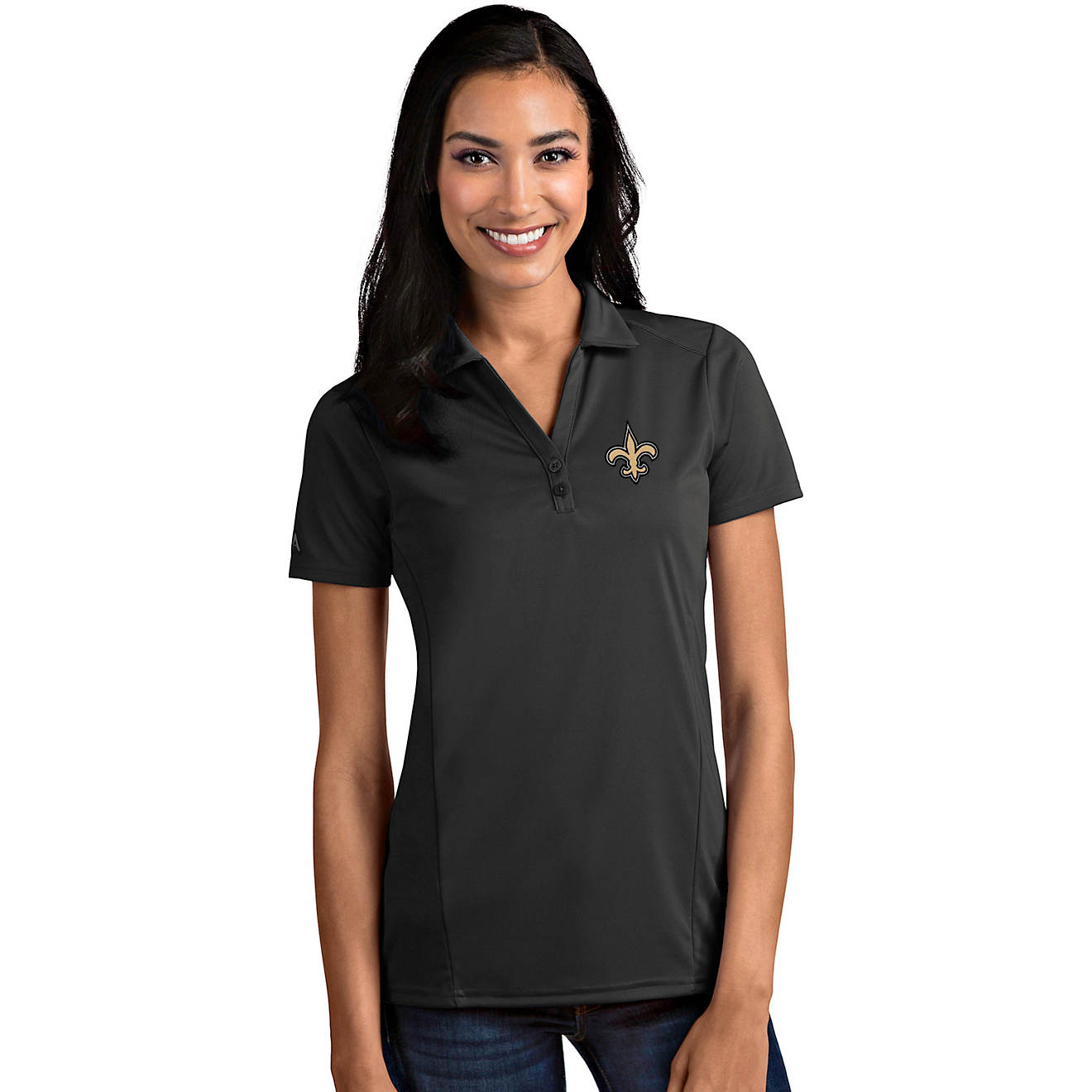 Antigua Women's New Orleans Saints Tribute Polo Shirt                                                                            - view number 1