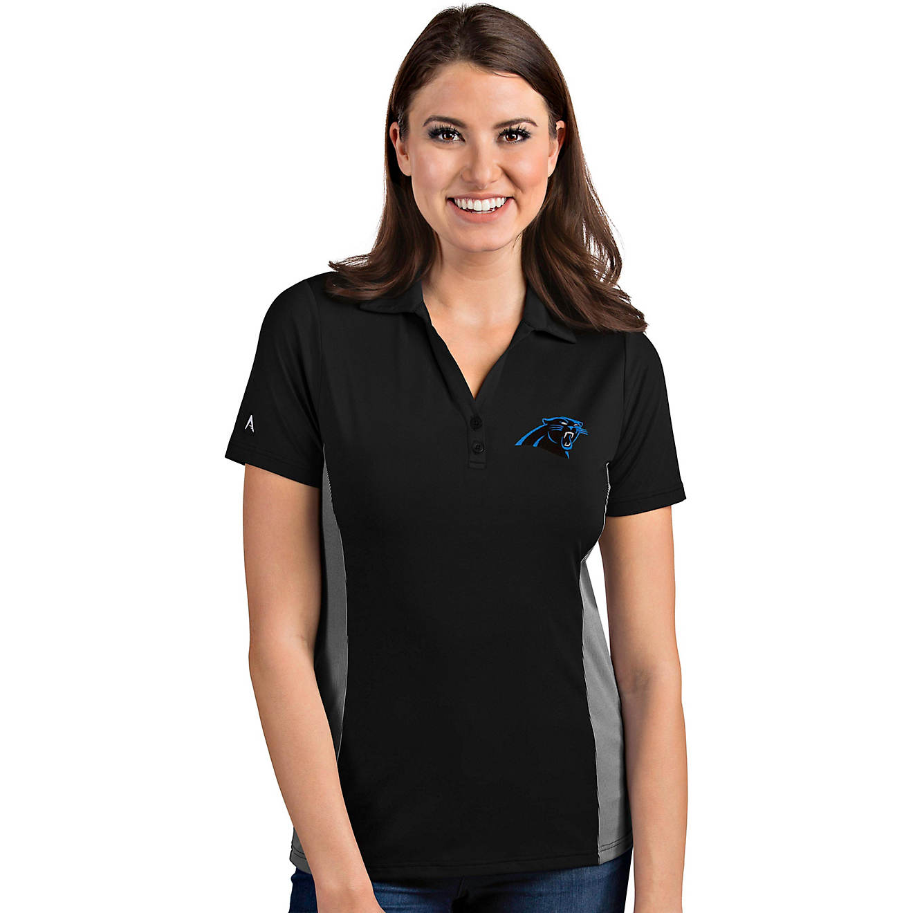 Antigua Women's Carolina Panthers Venture Polo Shirt                                                                             - view number 1