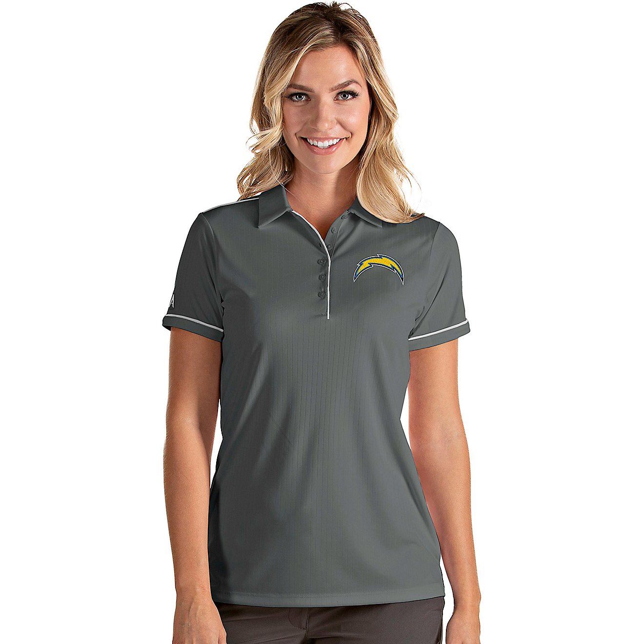 Antigua Women's Los Angeles Chargers Salute Polo Shirt                                                                           - view number 1