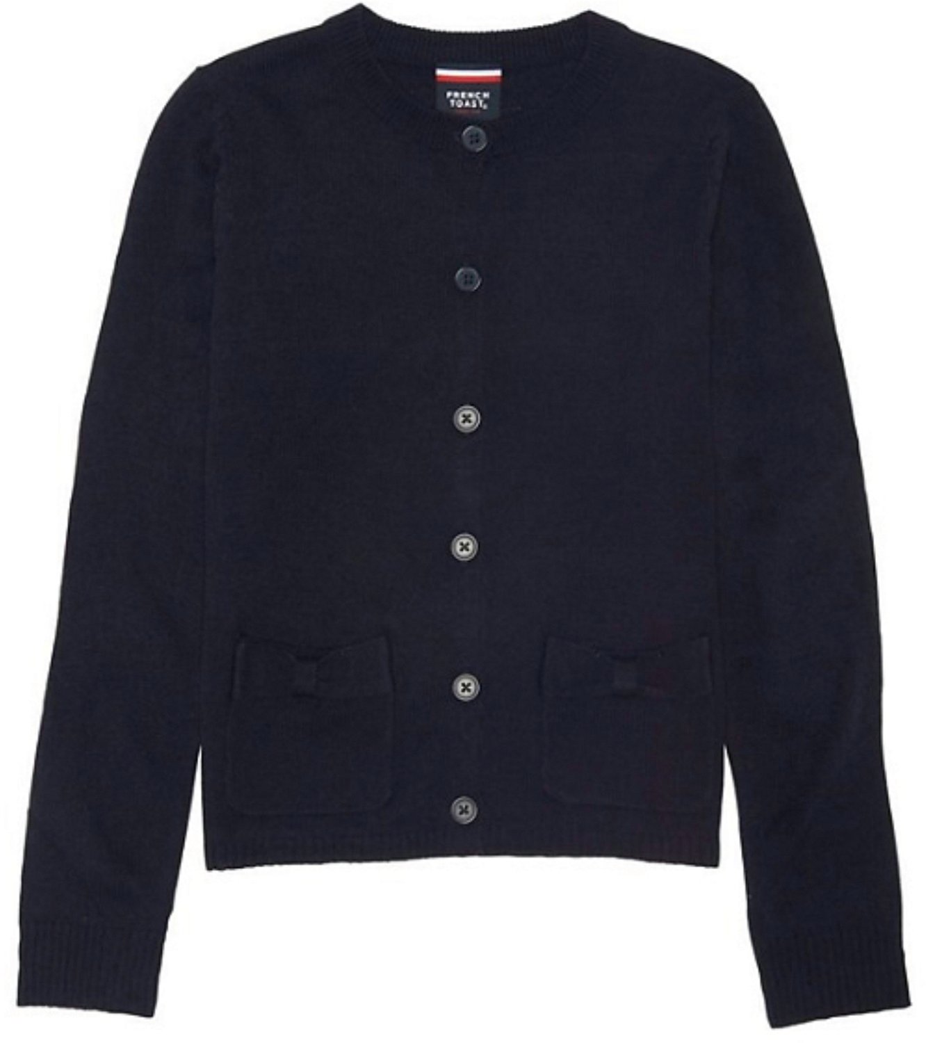 French Toast Toddler Girls' Bow Pocket Cardigan Sweater Academy