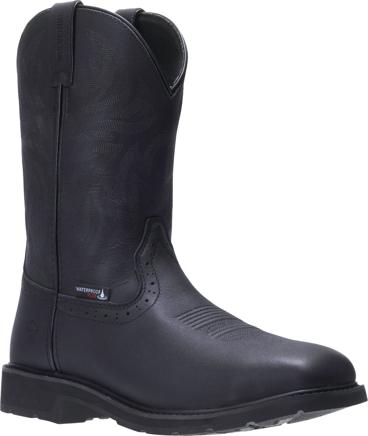 wolverine ranch king men's waterproof composite toe wellington work boots