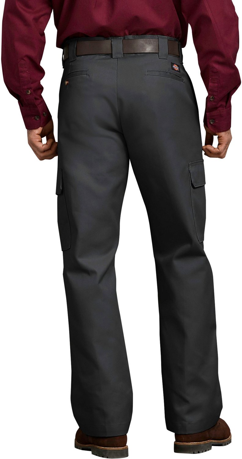 dickies men's relaxed fit straight leg cargo work pants