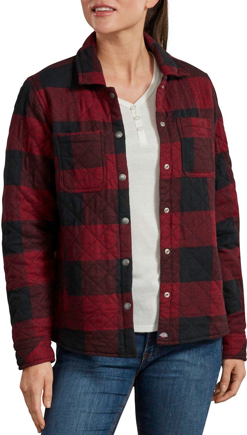 women's quilted flannel jacket