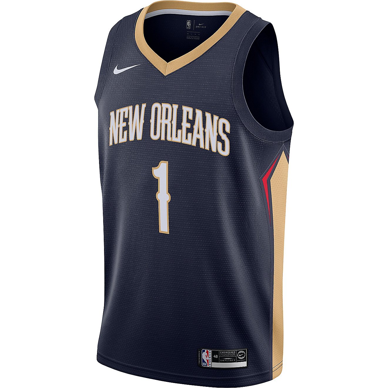 Nike Men's New Orleans Pelicans Zion Williamson Swingman Jersey                                                                  - view number 2