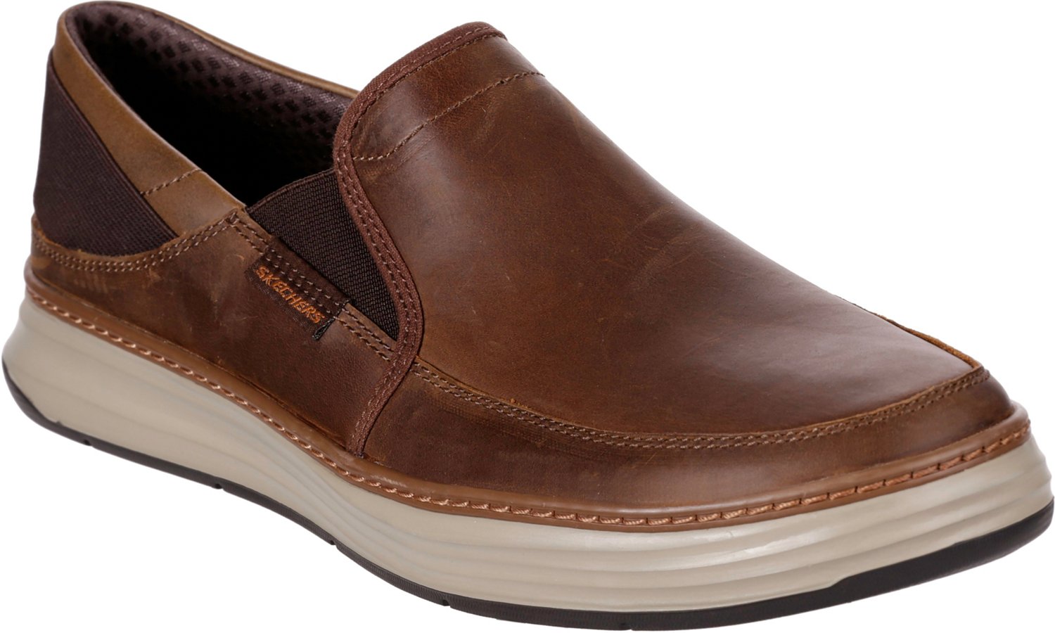 Skechers Mens Brown Leather Shoes - Leather Shoes