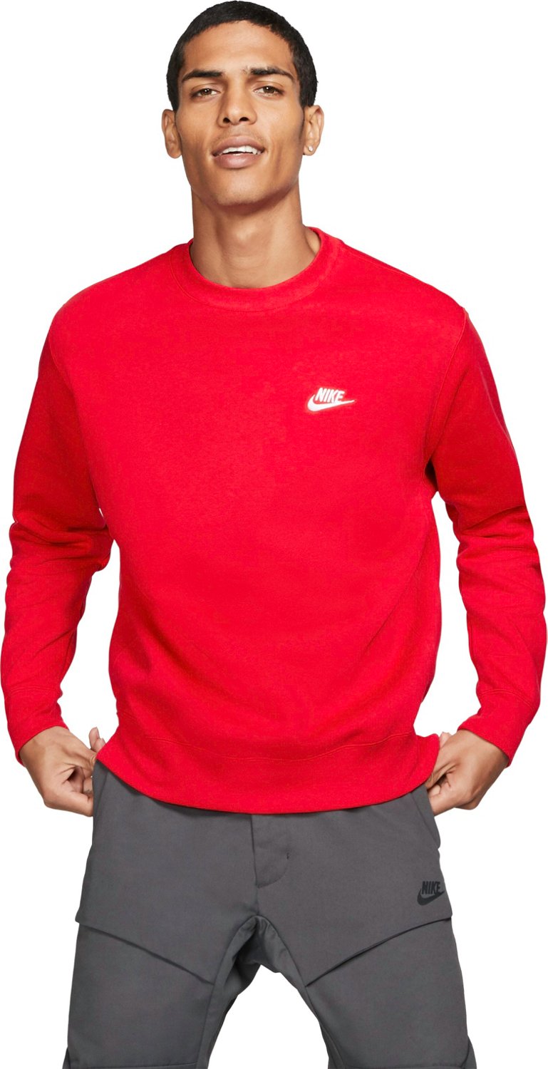 nike men's nike sportswear club crew pullover