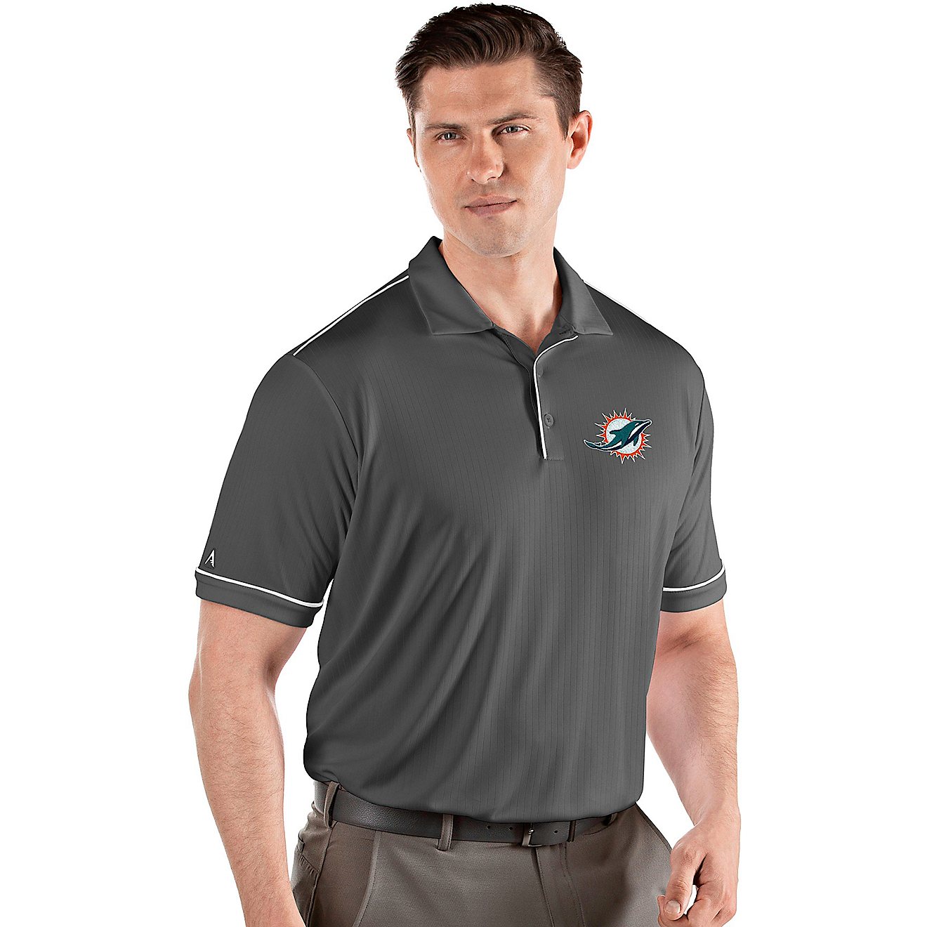 Antigua Men's Miami Dolphins Salute Polo Shirt                                                                                   - view number 1
