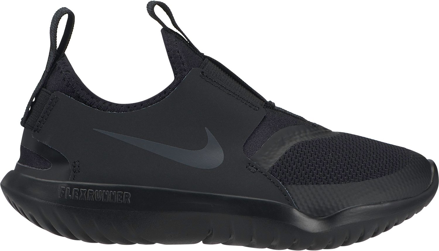 nike flex runner black and white