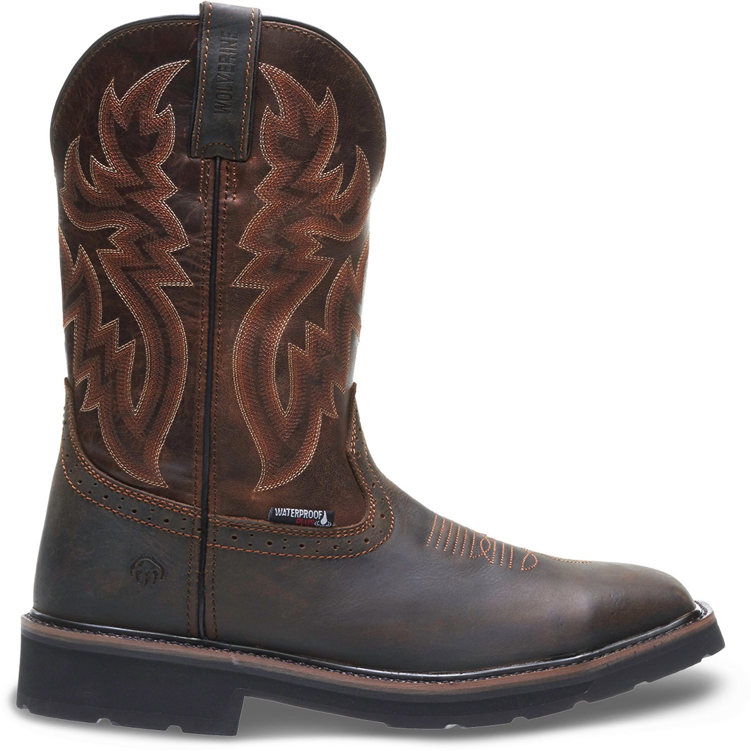 wolverine ranch king men's waterproof composite toe wellington work boots