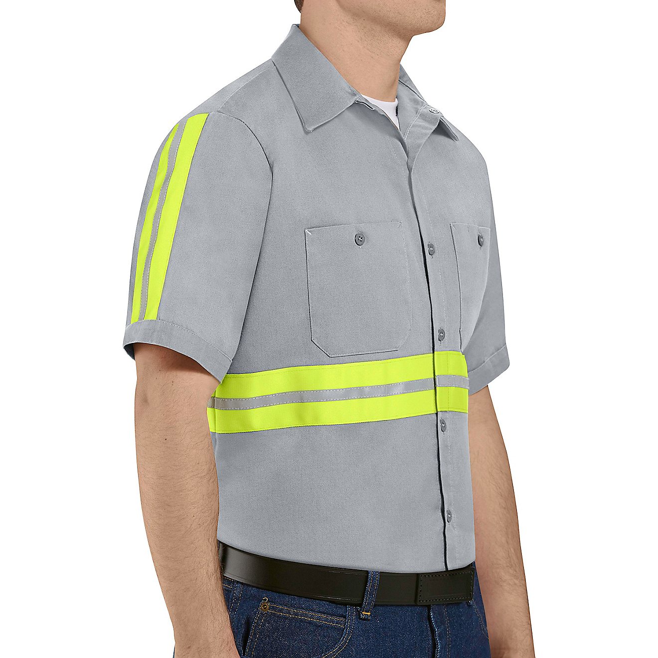 Red Kap Men's Enhanced Visibility Short Sleeve Work Shirt                                                                        - view number 1