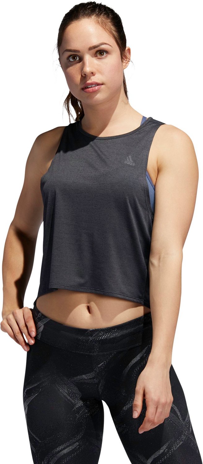 cropped running tank