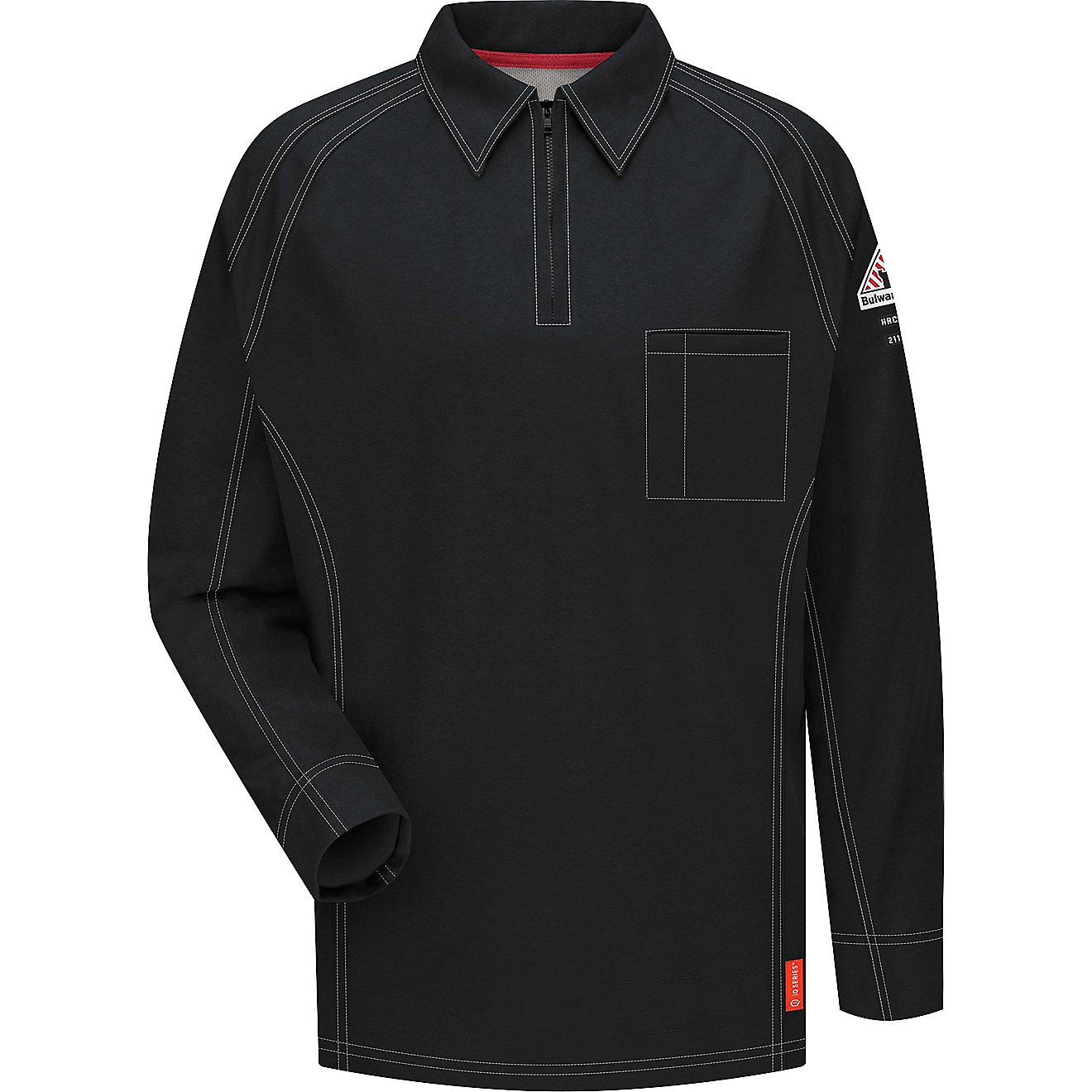 Bulwark Men's iQ Series Comfort Knit 1/4 Zip Long Sleeve Work Polo Shirt                                                         - view number 1