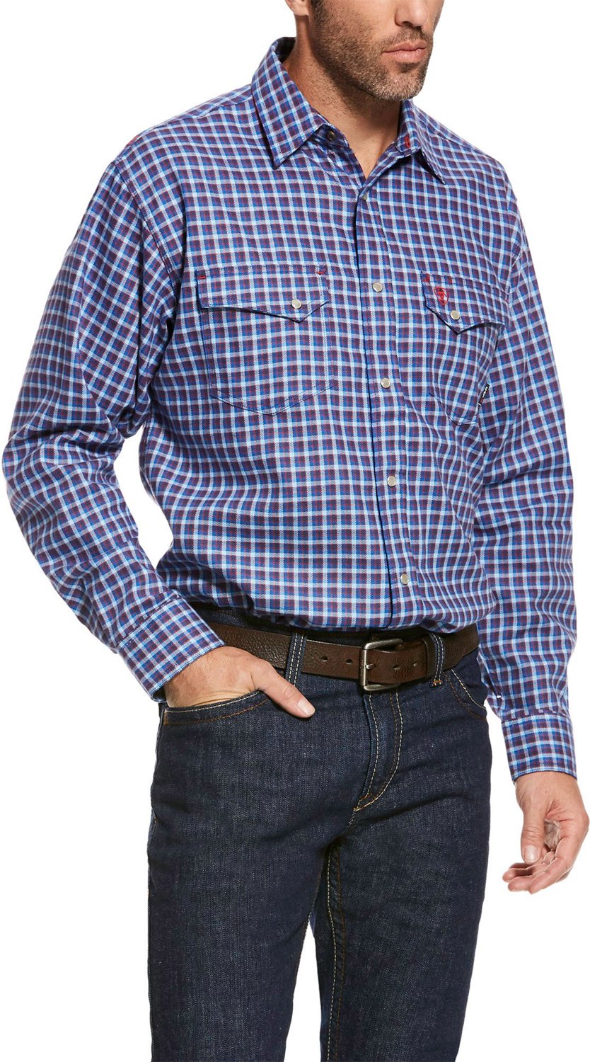 Ariat Men's Flame Resistant Derrickman Snap Work Shirt Academy