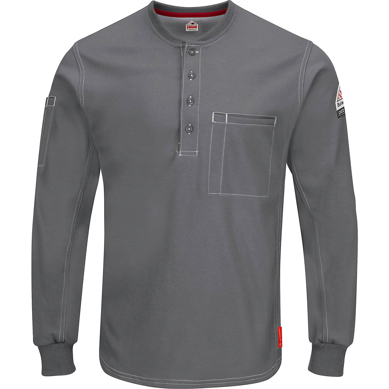 Bulwark Men's iQ Series Henley Long Sleeve Work Shirt                                                                            - view number 1