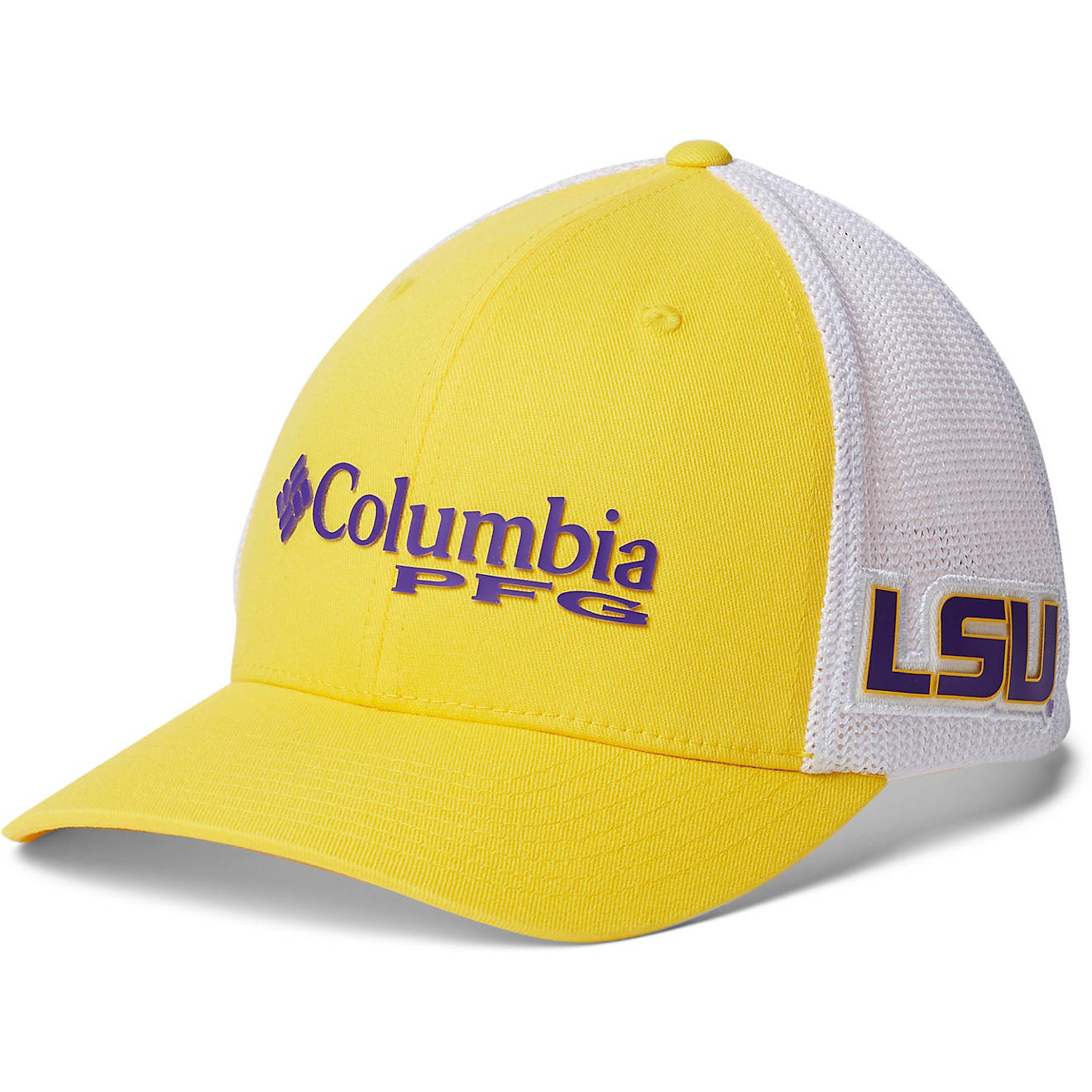 Columbia Sportswear Men's Louisiana State University Collegiate PFG Mesh Ball Cap                                                - view number 1