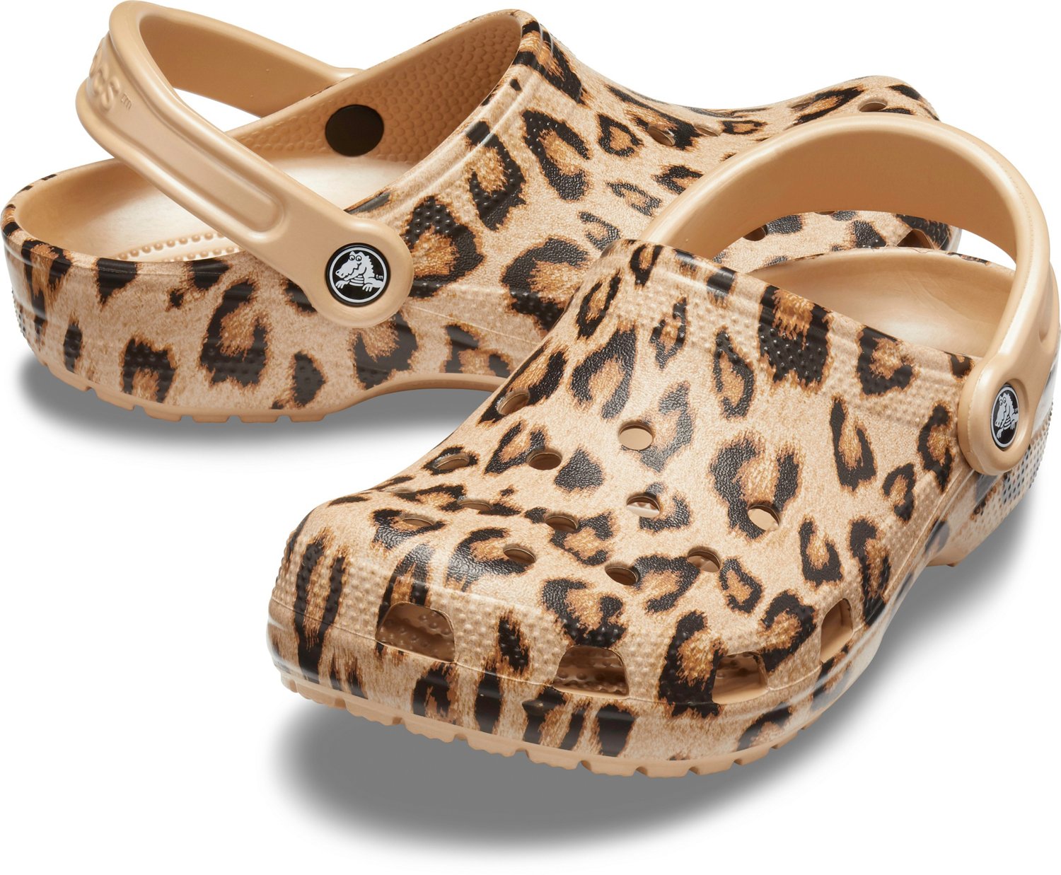 Crocs Adults Classic Leopard Printed Clogs Academy