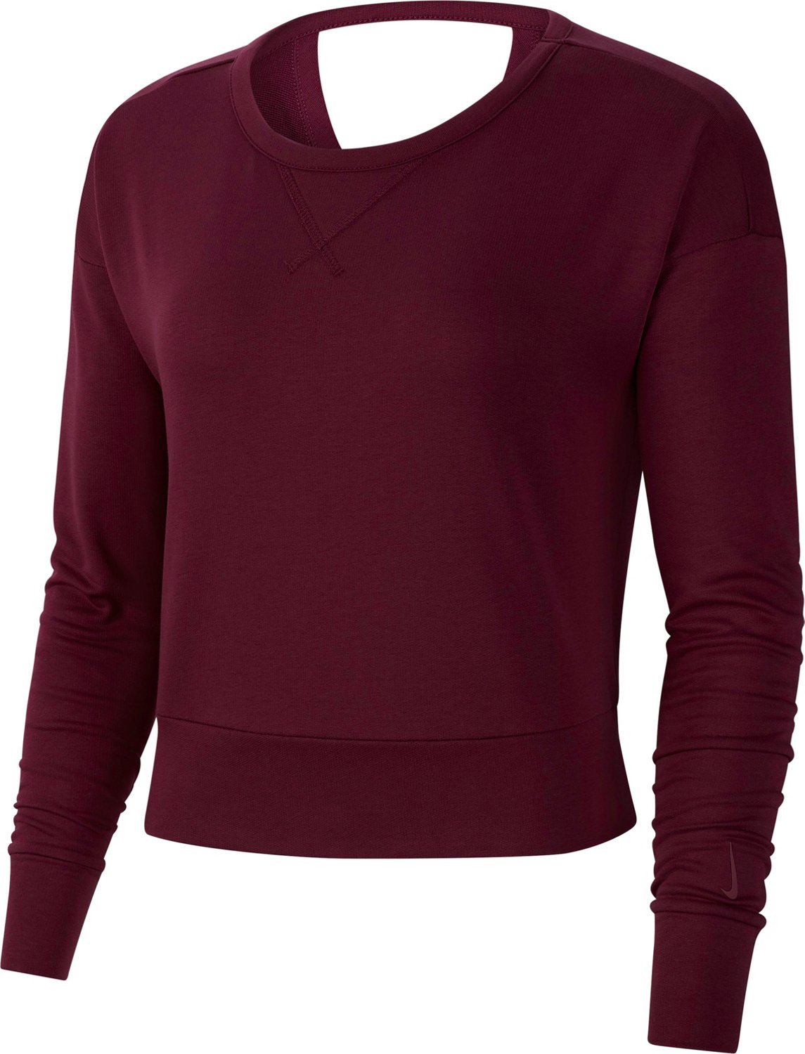 nike women's yoga long sleeve shirt